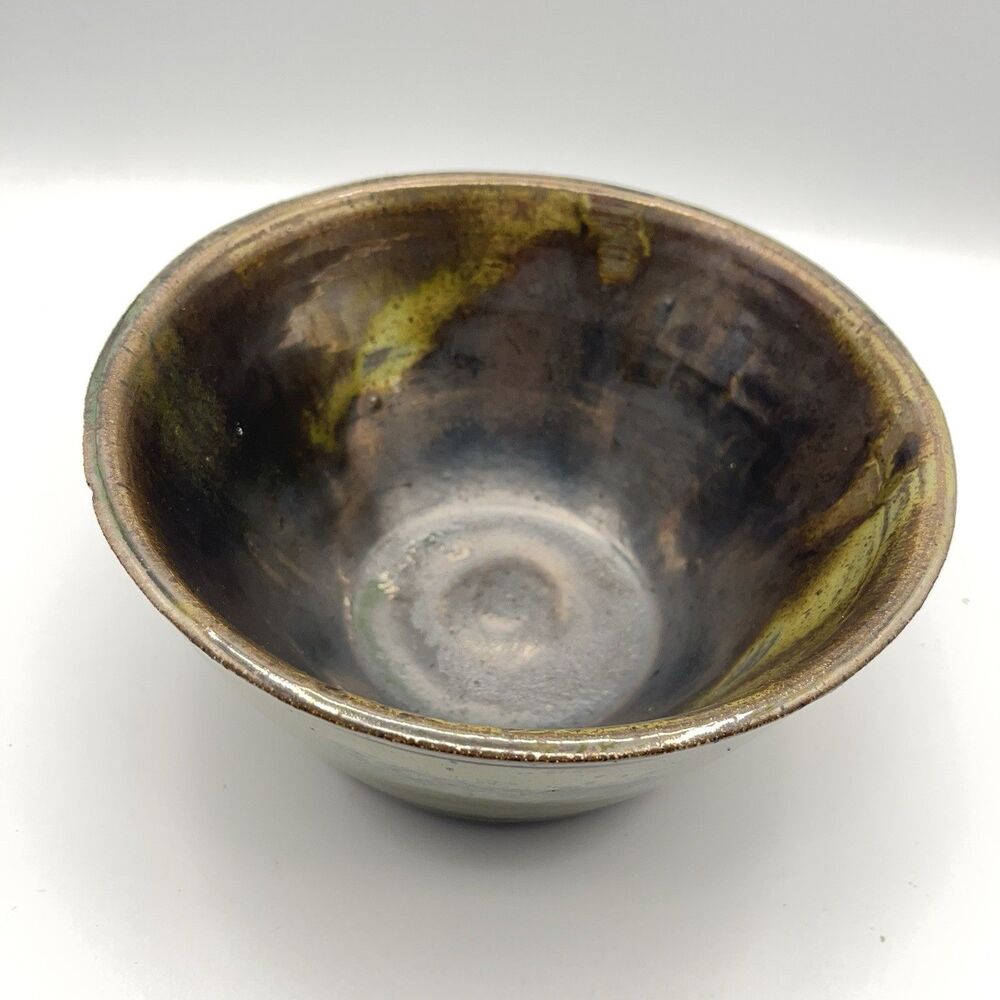 Studio Art Ceramic Bowl With Metallic Finish - Picture 2 of 14